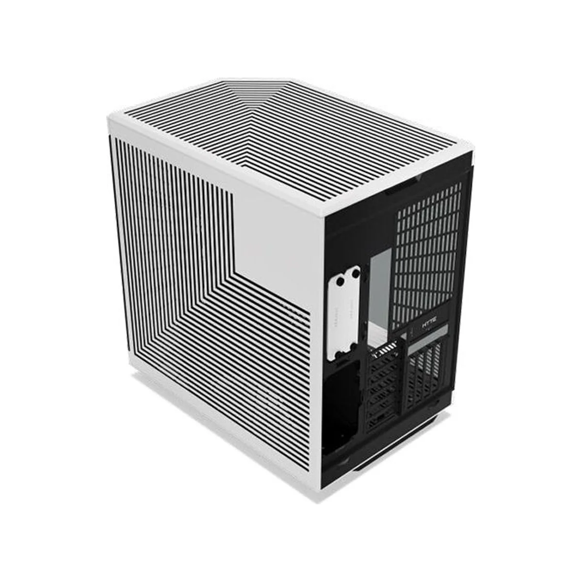 Hyte Y70 Touch Infinite Dual Chamber Mid-Tower Gaming Case - White/Black - CS-HYTE-Y70TI-WB view 3