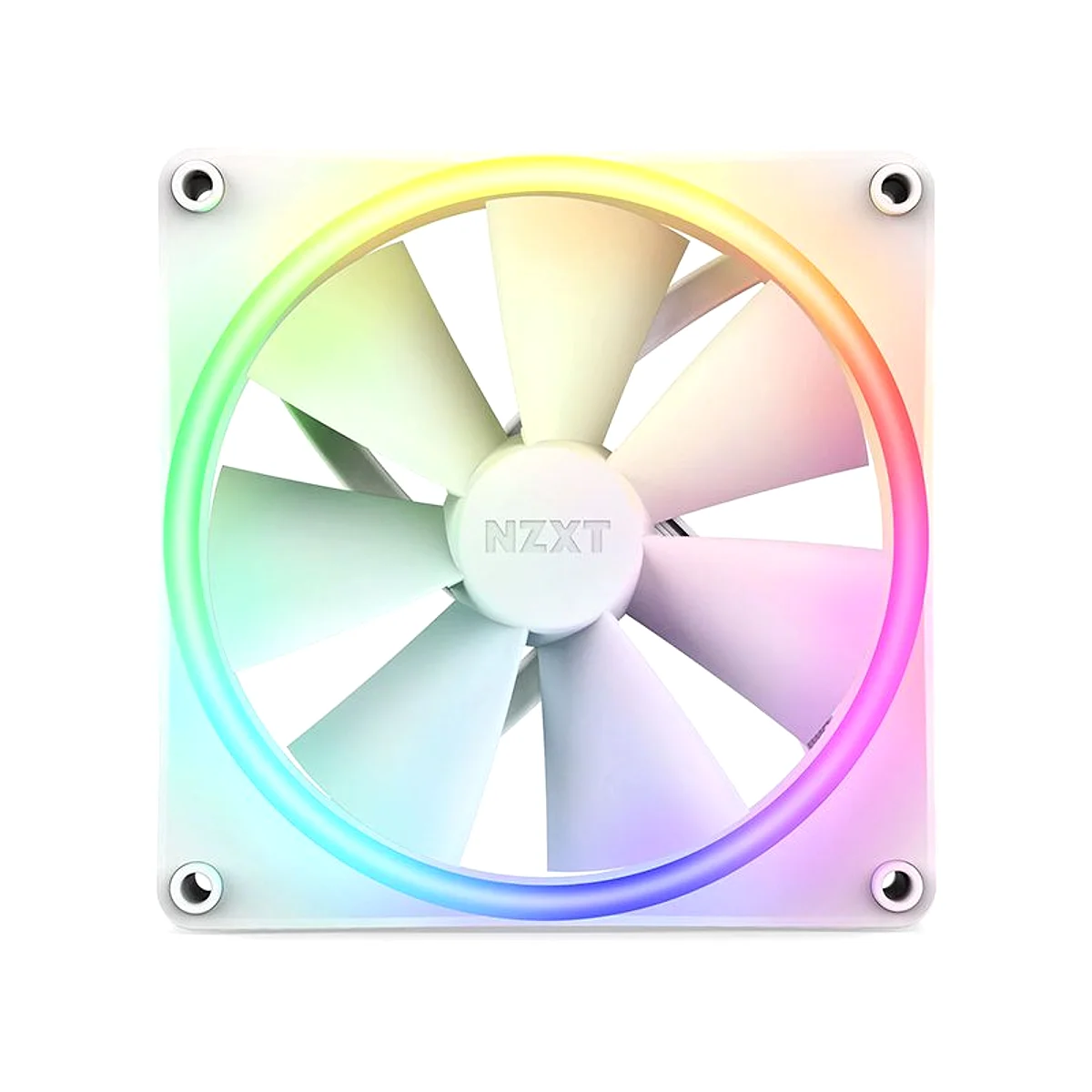 NZXT F140 RGB DUO 140mm PWM Single Fan - White - RF-D14SF-W1 view 2