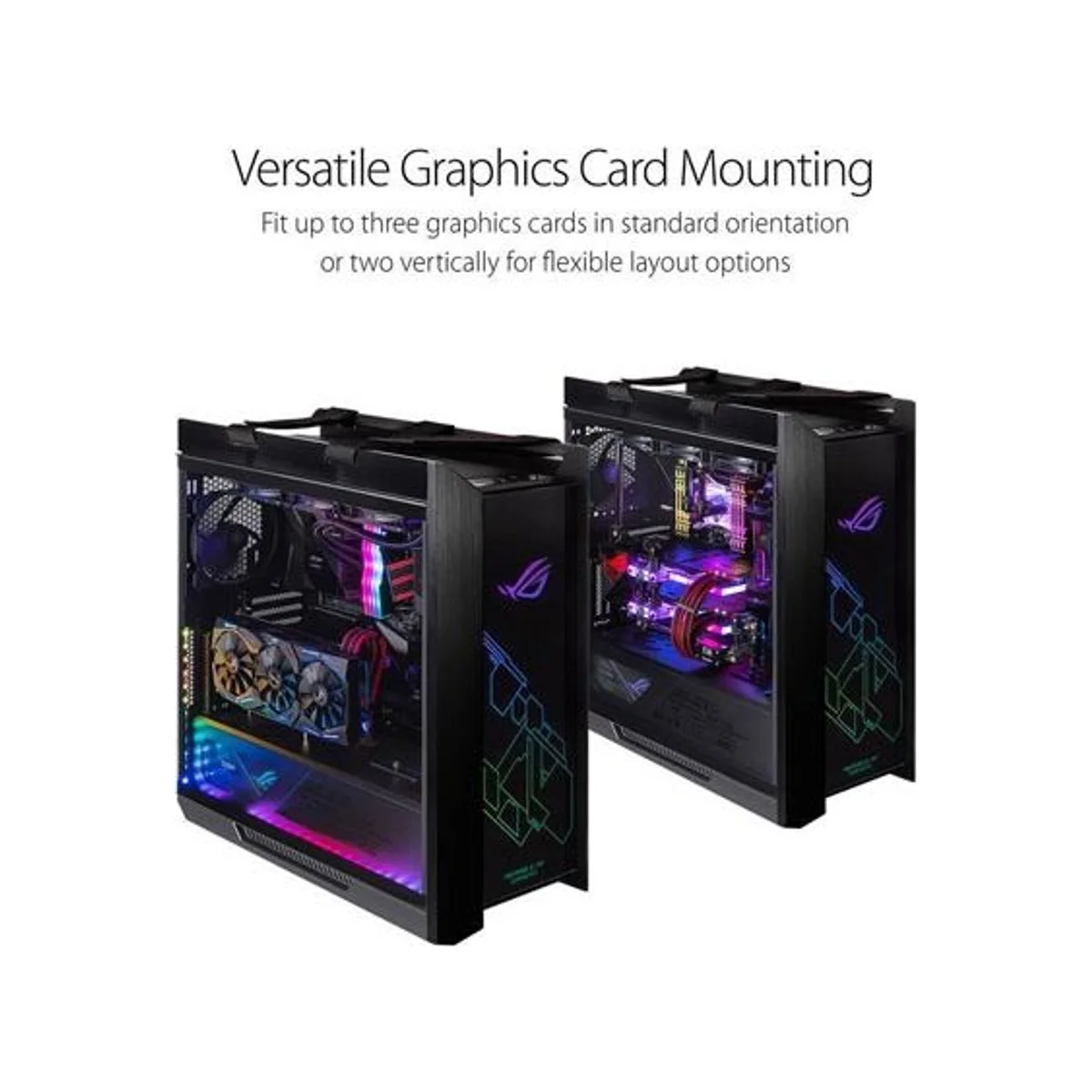 Asus ROG Strix GX601 Helios Mid Tower Tempered Glass RGB E-ATX Gaming Case - Black - 90DC0020-B39000 view 3