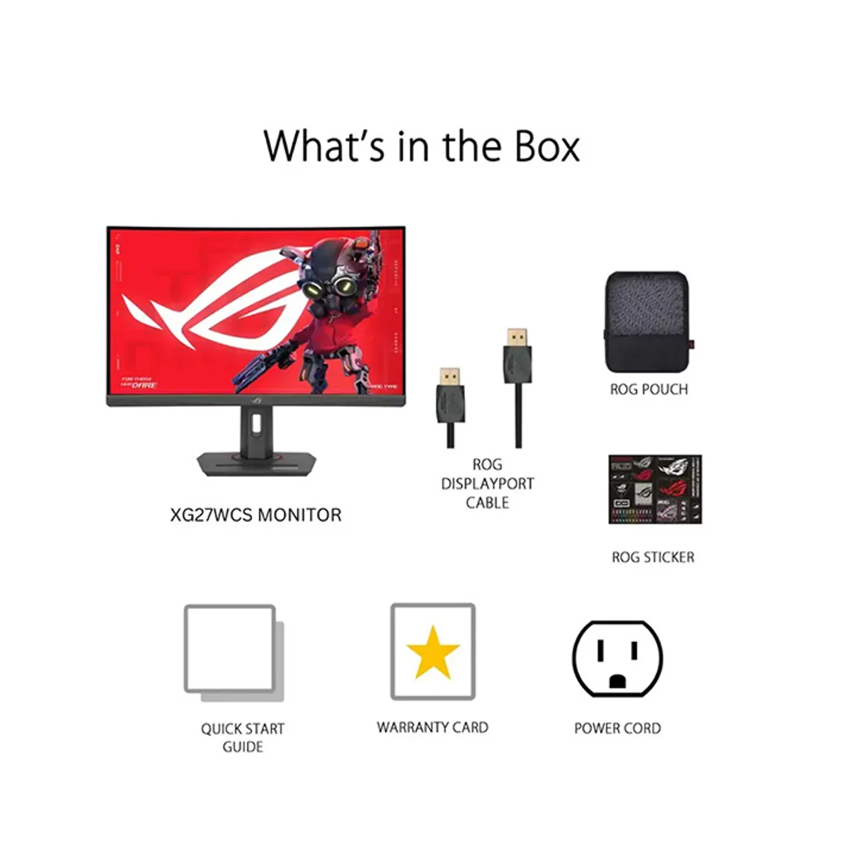 ASUS ROG Strix XG27WCS 27" VA 180Hz 1ms Curved Gaming Monitor - Black - 90LM09P1-B01370 view 6