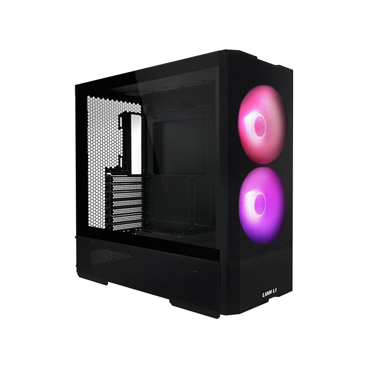 Lian Li LANCOOL 207 Tempered Glass Mid-Tower Gaming Case - Black - LAN207RX