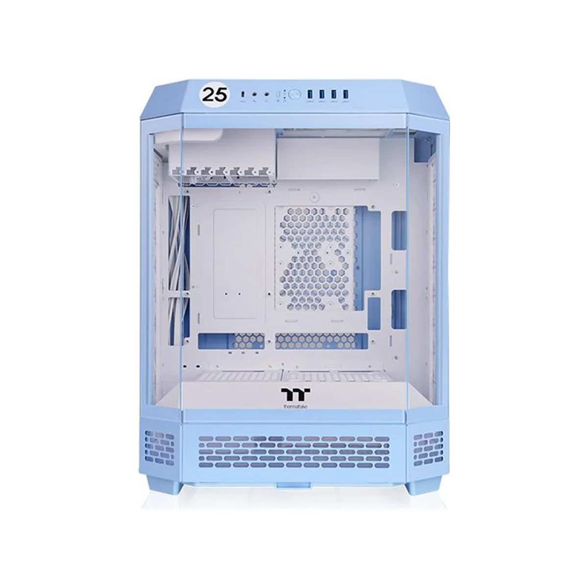 Thermaltake The Tower 600 Tempered Glass Mid-Tower Gaming Case - Blue - CA-1Z1-00MFWN-00 view 2