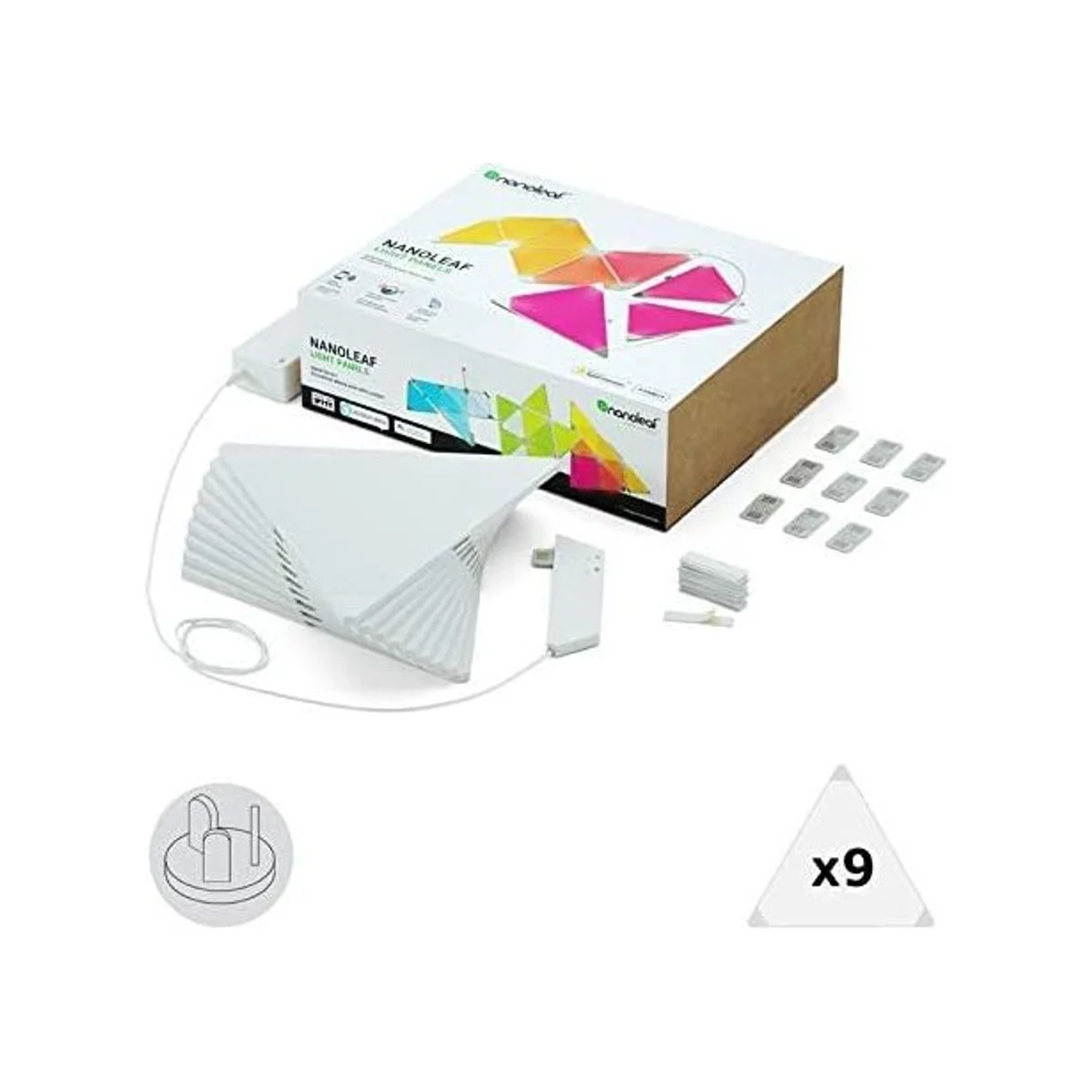 Nanoleaf Light Panels Rhythm Edition Smarter Kit - 9 Panels - NL28-2002TW-9PK
