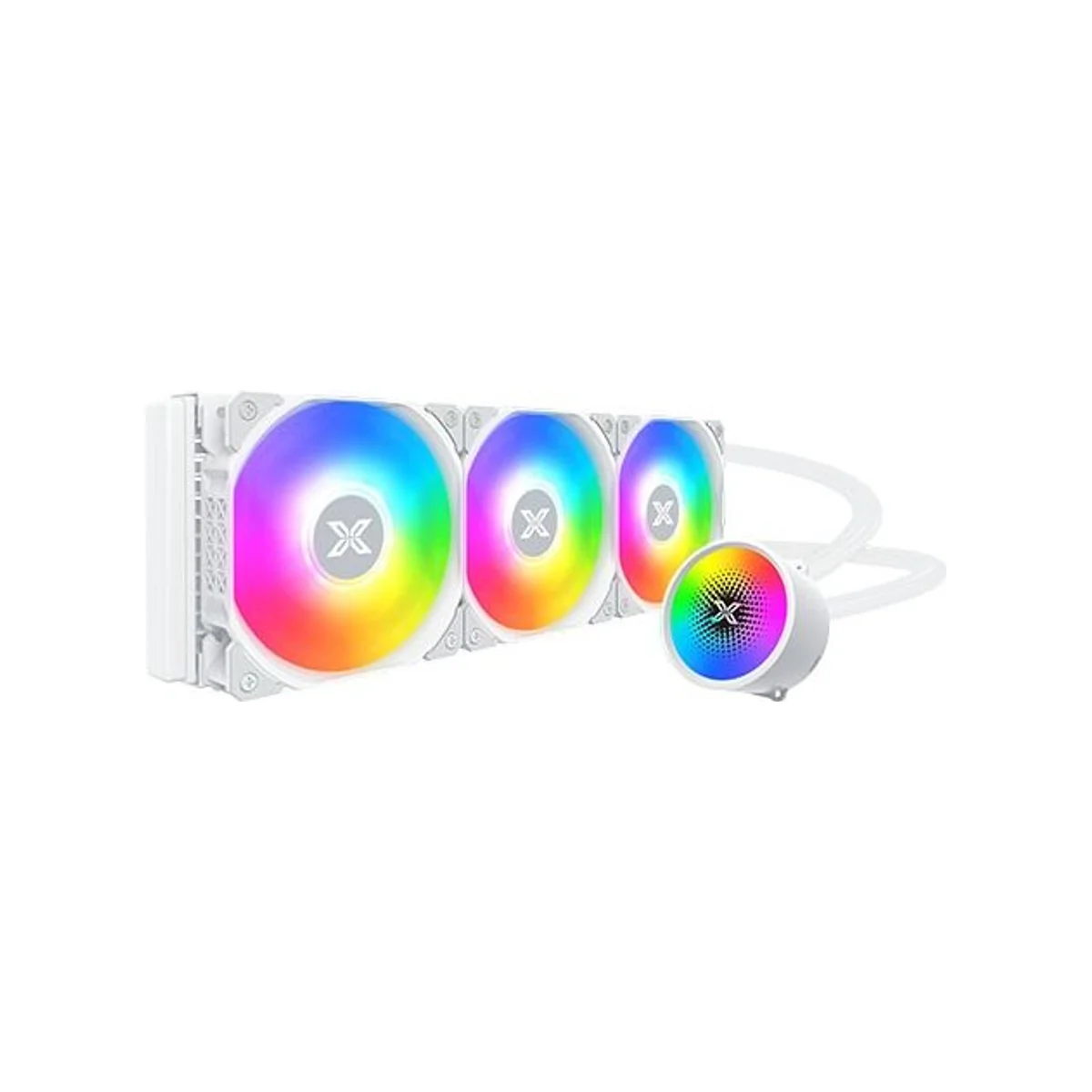 XIGMATEK Liquid Killer X 360 Arctic Liquid Cooler - White (Copper Cold Plate, 3x 120mm ARGB Fans, 1800 RPM, 82.2 CFM) - EN40214