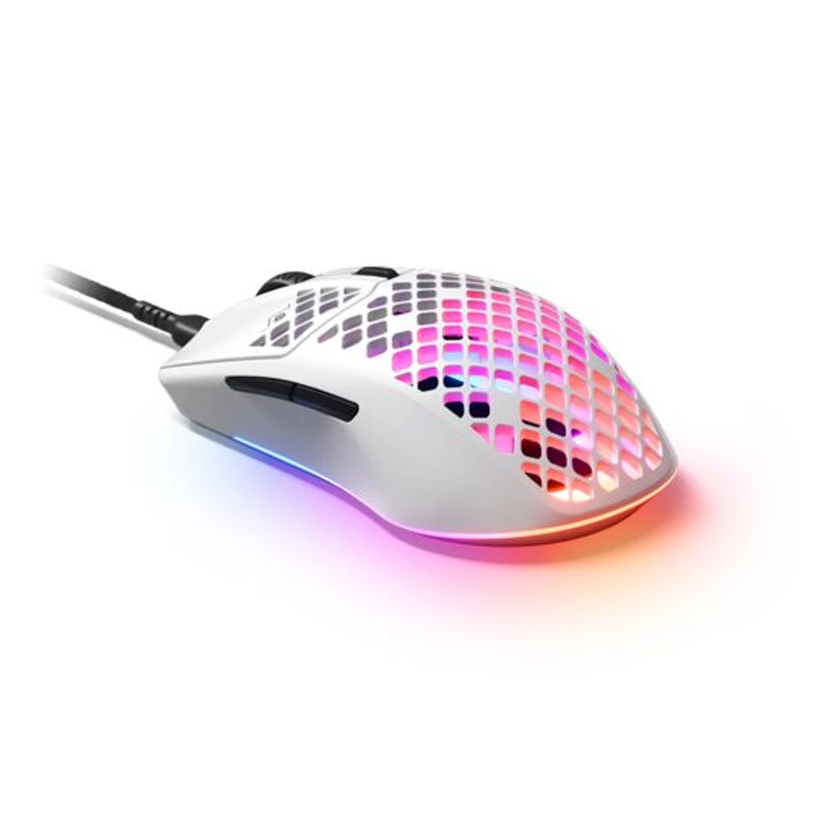 SteelSeries Aerox 3 (2022) Ultra Lightweight Wired Gaming Mouse - Snow - 59g, TrueMove Core Sensor, IP54 Rated - 62603 view 4