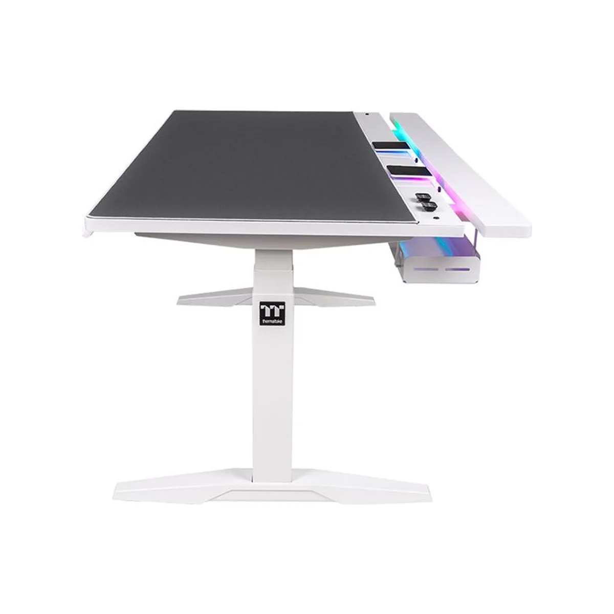 Thermaltake G700 RGB Adjustable Height Electric Gaming Desk - White | Two Motors, 160cm Width - GGD-G70-WHEIRX-22 view 3