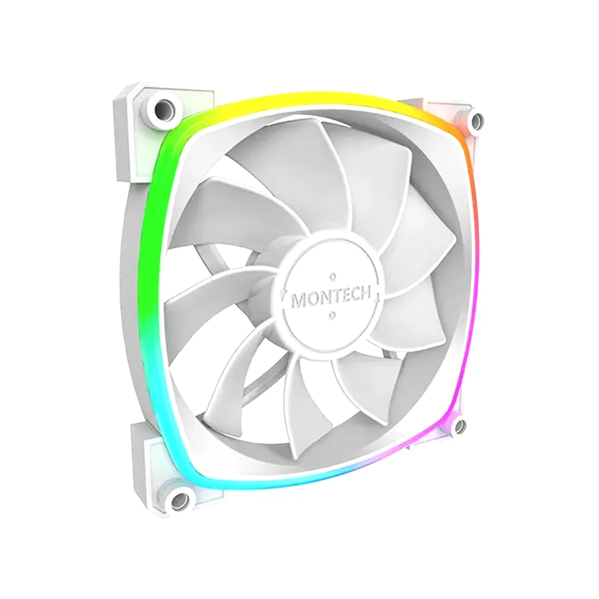 Montech RX120 PWM ARGB Ultra Durable Triple Pack Fan - White - RX120-PWM-White view 3