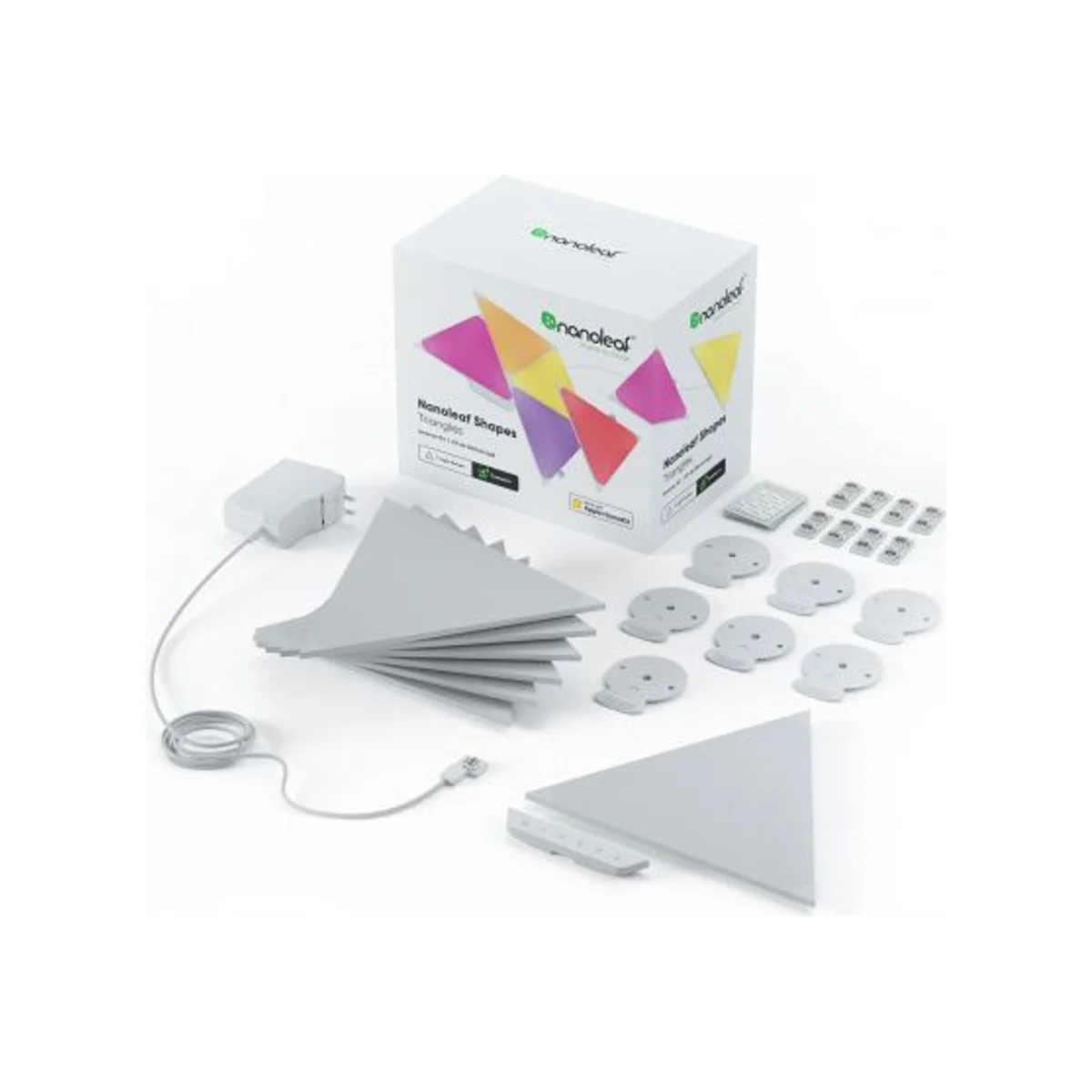 Nanoleaf Shapes Triangles Starter Kit 9PK Smart LED Panels - NL47-0002TW-9PK view 2