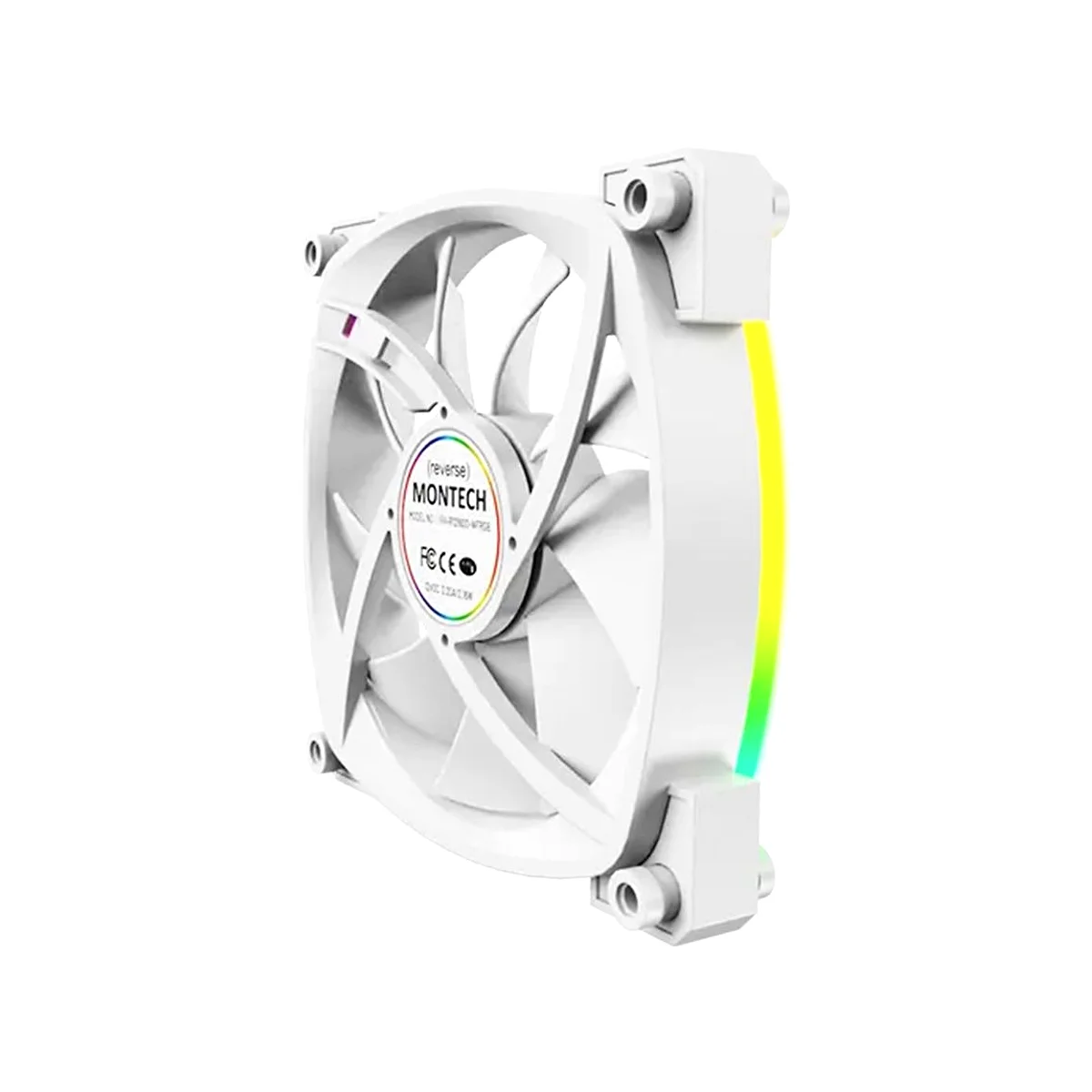 Montech RX120 PWM ARGB Ultra Durable Triple Pack Fan - White - RX120-PWM-White view 5
