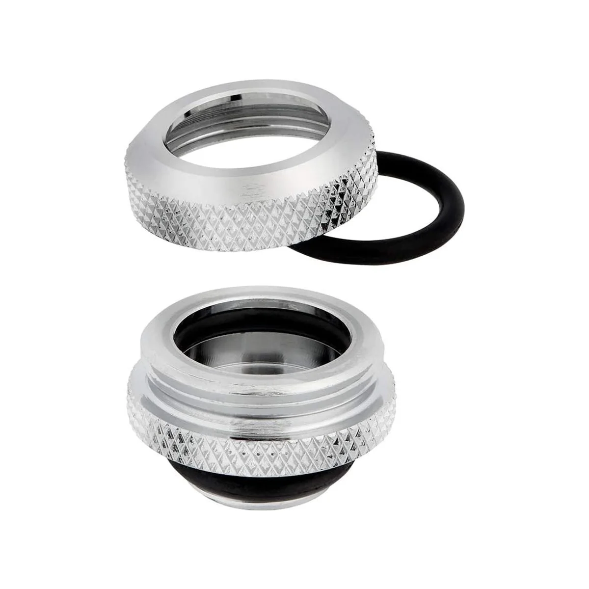 CORSAIR Hydro X Series XF Hardline 14mm OD Fitting Four Pack - Chrome - CX-9052007-WW view 3