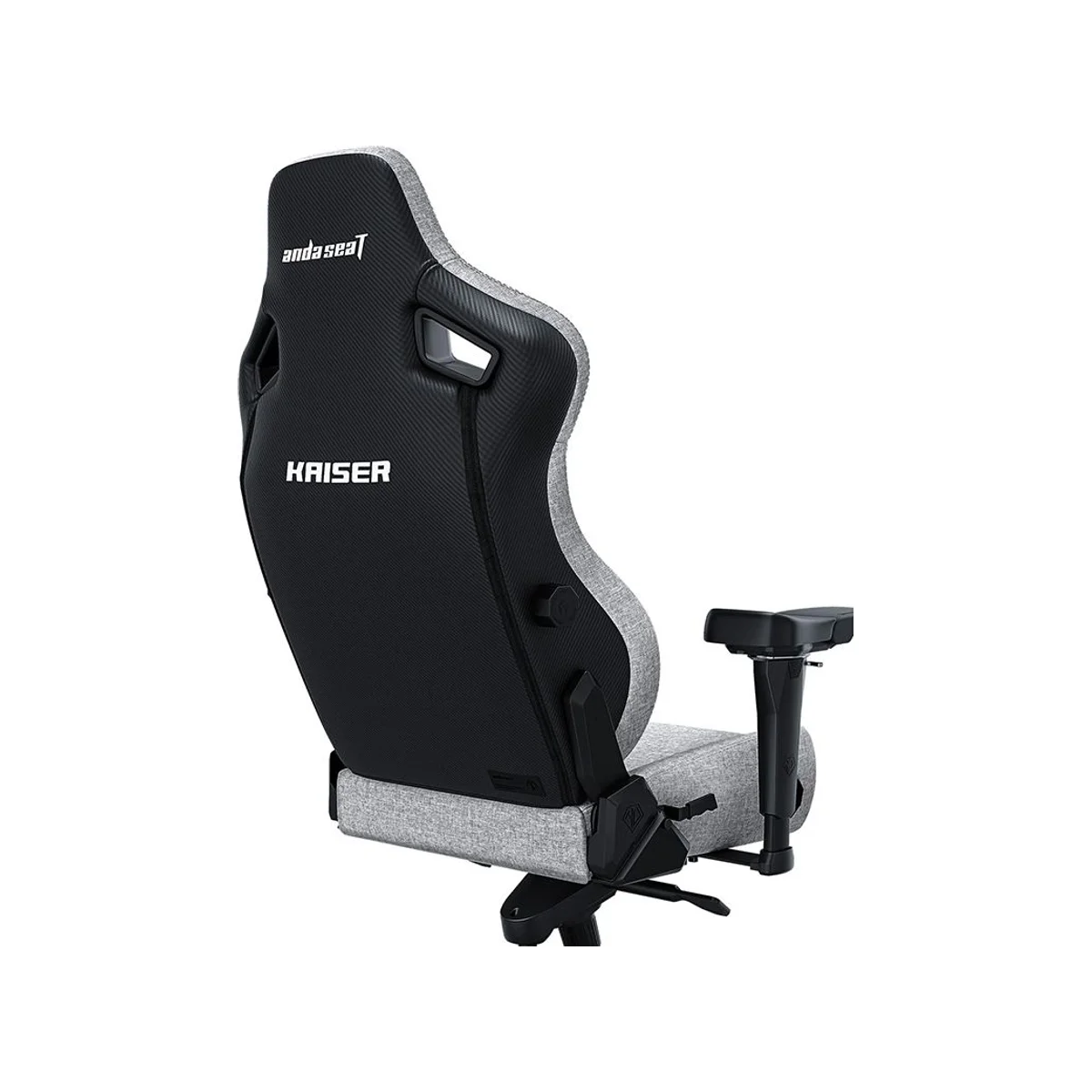ANDASEAT Kaiser 4 Series Premium Linen Fabric Gaming Chair - Ash Gray - AndaSeat-Kaiser-4-Gray view 4