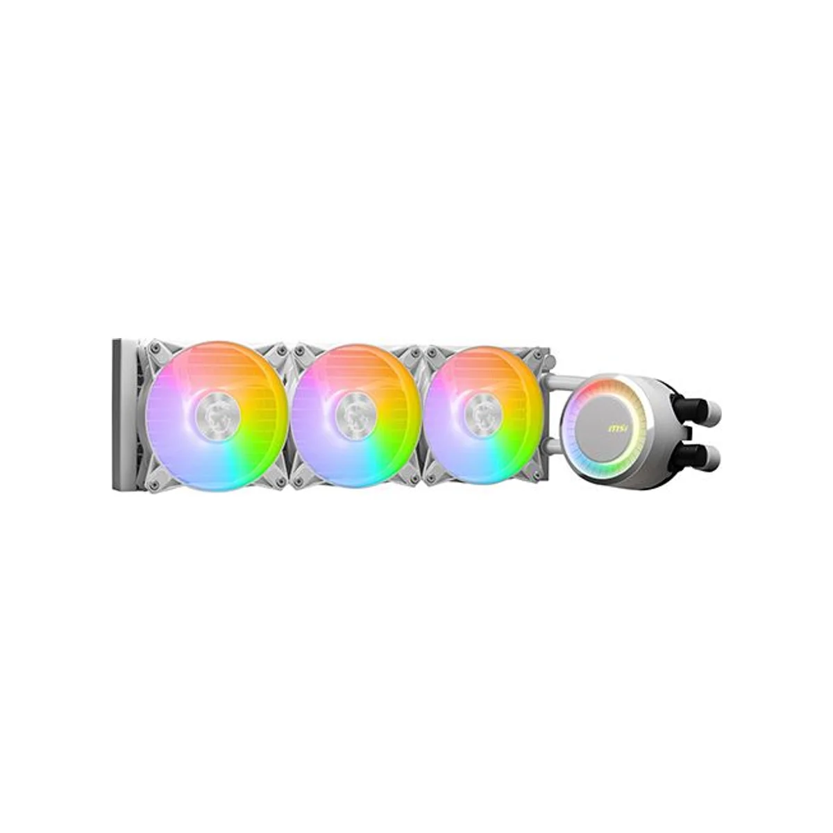 MSI MAG CoreLiquid E360 CPU Liquid Cooler - White (360mm Radiator, ARGB Fans, FDB Bearing) - 306-7ZW6E27-C24 view 2
