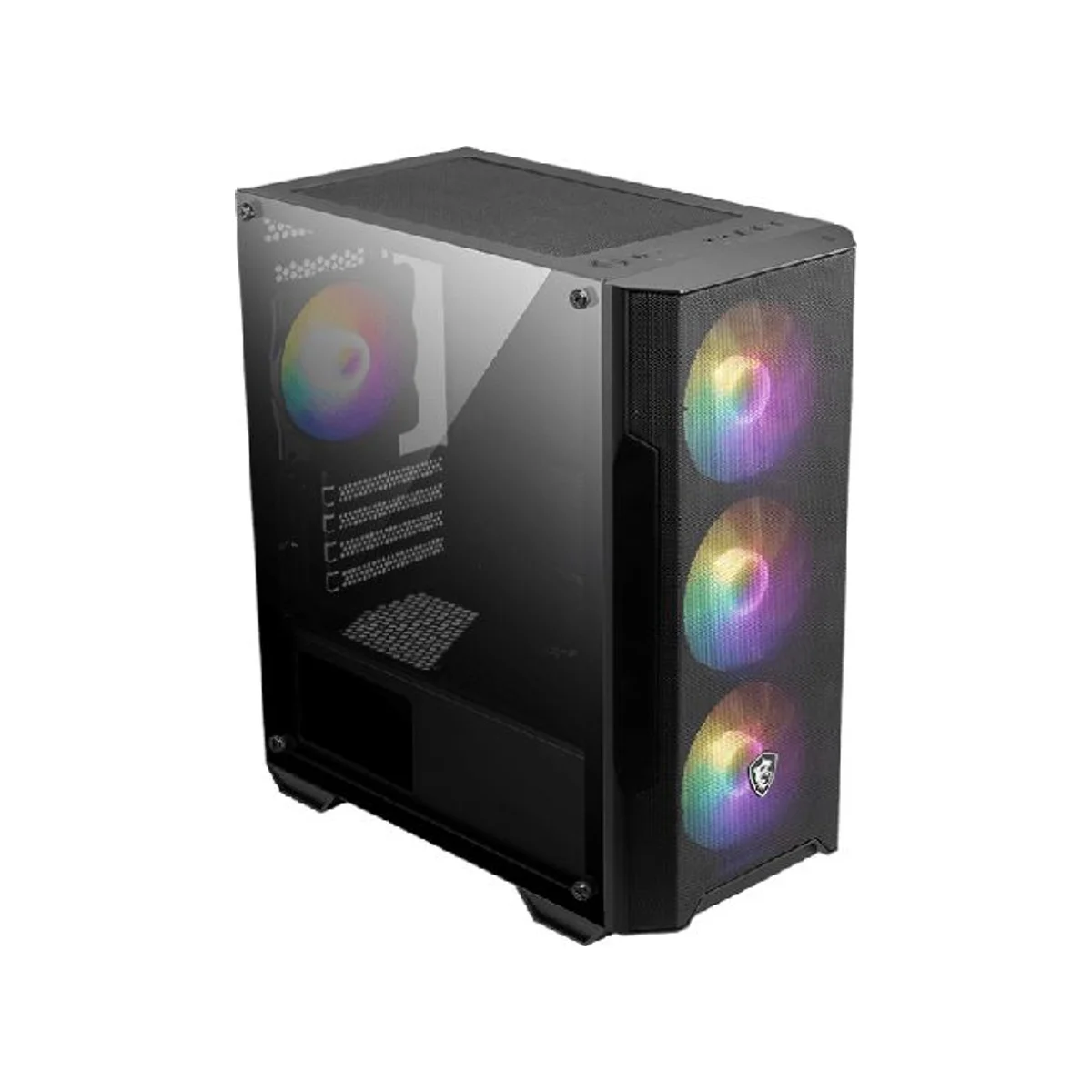MSI MAG FORGE M100A RGB Micro-ATX Gaming Case - Black - 306-7G20A21-809 view 2