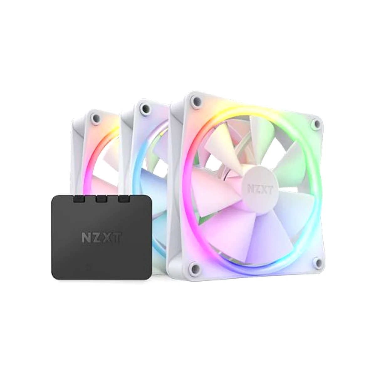NZXT F120 RGB 120mm RGB White Triple Fan - RF-R12TF-W1