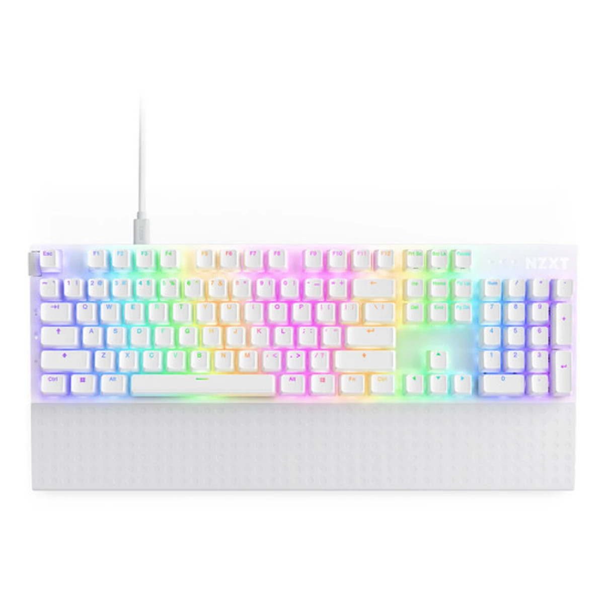 NZXT Function 2 Full-Size RGB Gaming Keyboard - White | KB-001NW-US