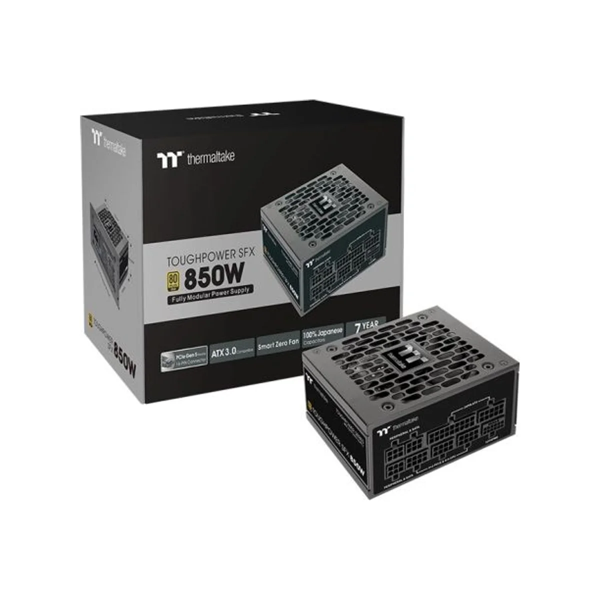 Thermaltake Toughpower SFX 850W Gold Fully Modular Power Supply (850W, 80 PLUS Gold, ATX 3.0, PCIe 5.0 Ready) - PS-STP-0850FNFAGx-1