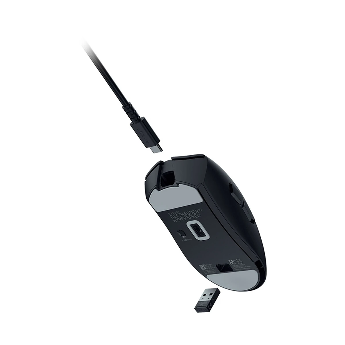 Razer DeathAdder V3 HyperSpeed Wireless Gaming Mouse - Black (26000 DPI, 55g Ultra-Lightweight, 100-Hr Battery) - RZ01-05140100-R3G1 view 3