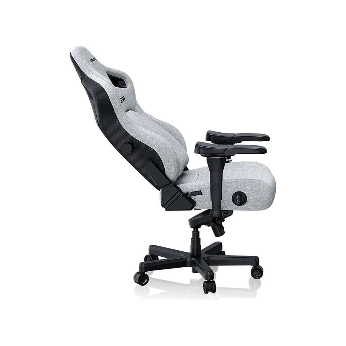 ANDASEAT Kaiser 4 Series Premium Linen Fabric Gaming Chair - Ash Gray - AndaSeat-Kaiser-4-Gray view 2