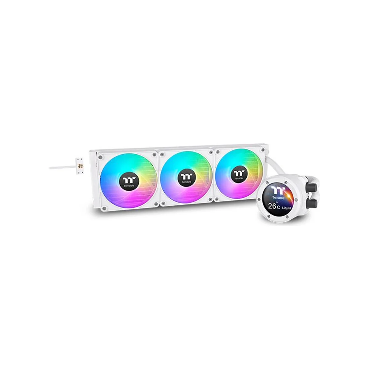 Thermaltake TH360 V2 Ultra EX ARGB Sync Snow AIO CPU Liquid Cooler - White - CL-W426-PL12SW-A