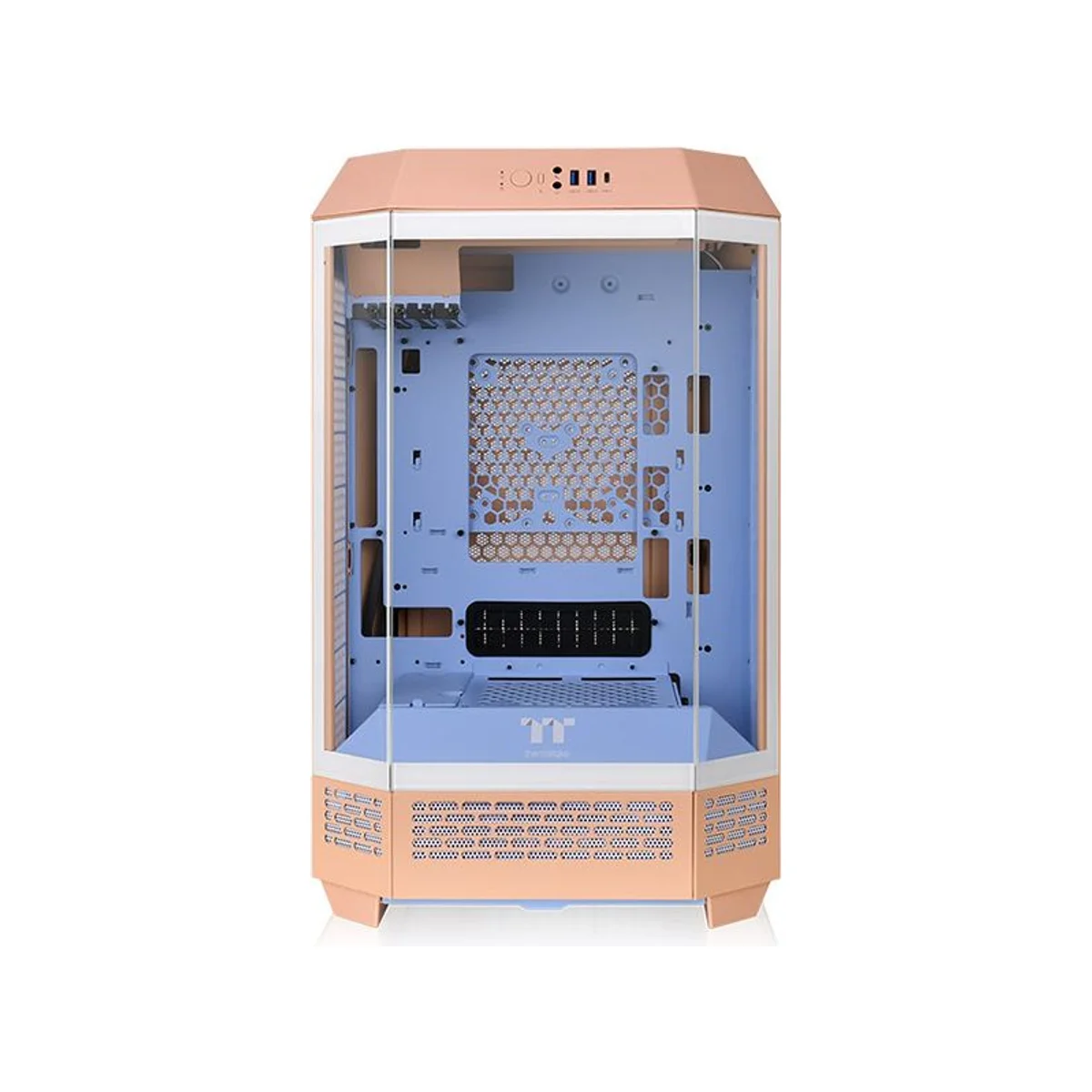 Thermaltake The Tower 300 Fuzz Tempered Glass Micro-ATX Gaming Case - CA-1Y4-00SKWN-00 view 2