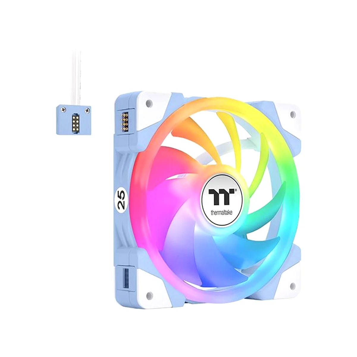 Thermaltake SWAFAN EX12 ARGB Sync PC Cooling Fan TT Premium Edition (3-Fan Pack) - Hydrangea Blue - CL-F183-PL12BU-A