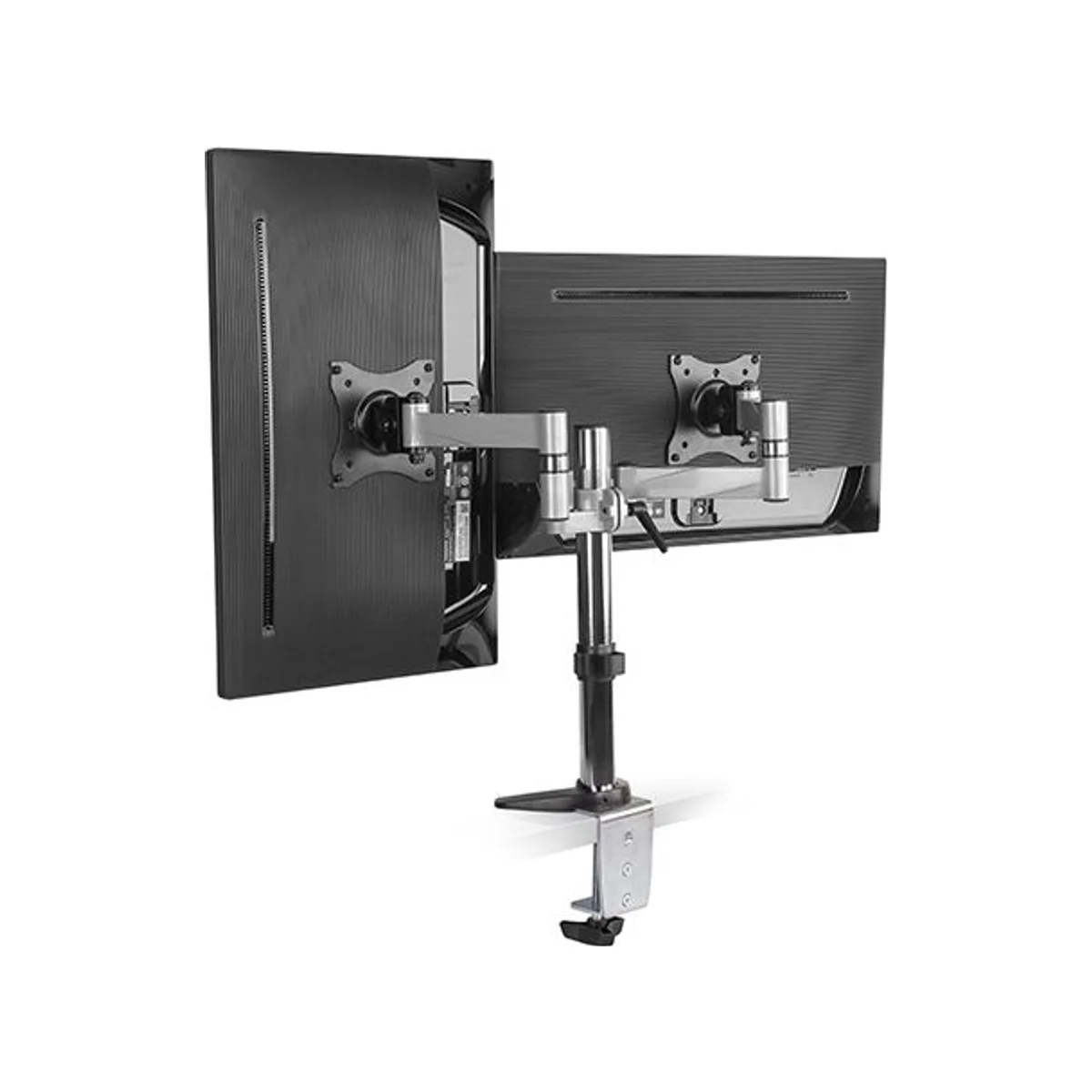 ASUS LDT11-C024 Design Aluminium Dual LCD Monitor Desk Mount (13"-27") view 2