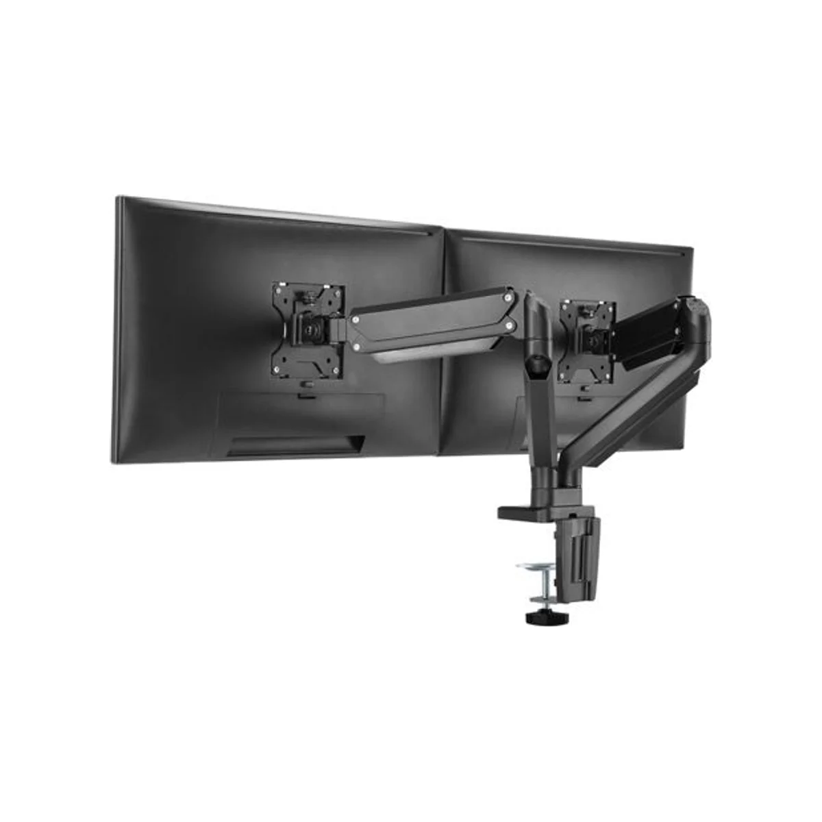 TWISTED MINDS Premium Dual Monitor Mounted Arm Stand (Aluminum, Steel, Matte Black, 17"-32" Screens) - TM-26-C012U view 2