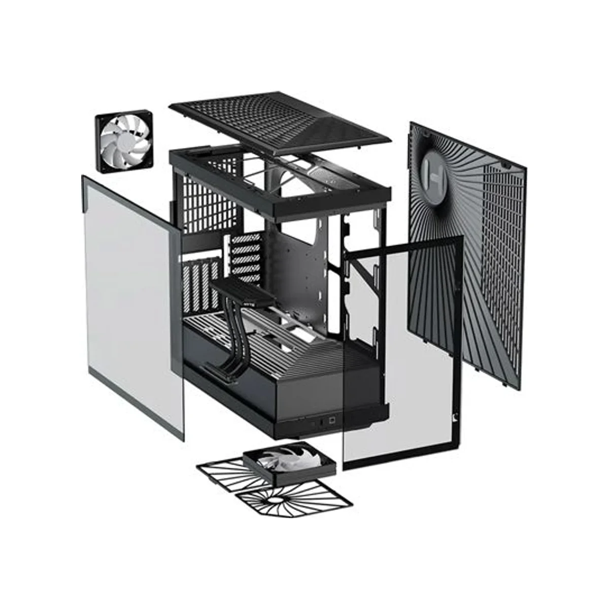HYTE Y40 Mid-Tower S-Tier Aesthetic Case - Black | CS-HYTE-Y40-B view 4