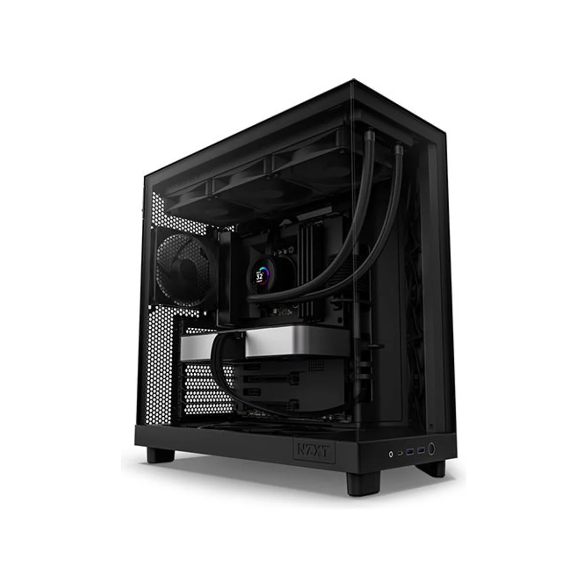 NZXT H6 Flow ATX Dual-Chamber Mid Tower Gaming Case – Black - CC-H61FB-01