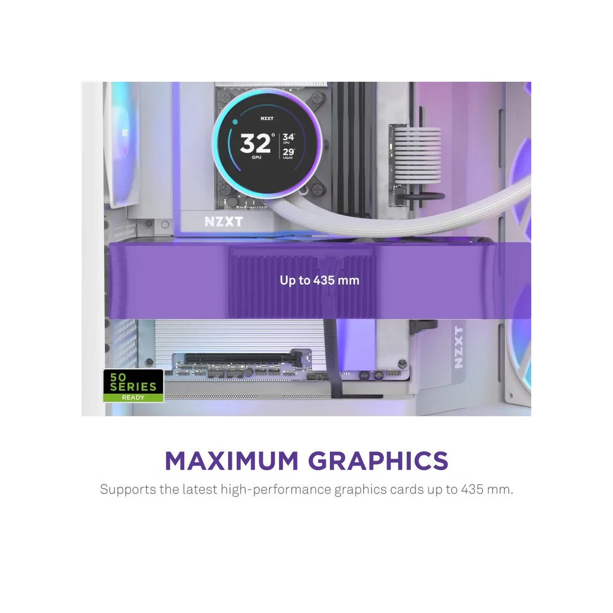 NZXT H9 Flow RGB+ ATX Mid Tower Gaming Case – White - CM-H92FW-P1 view 3