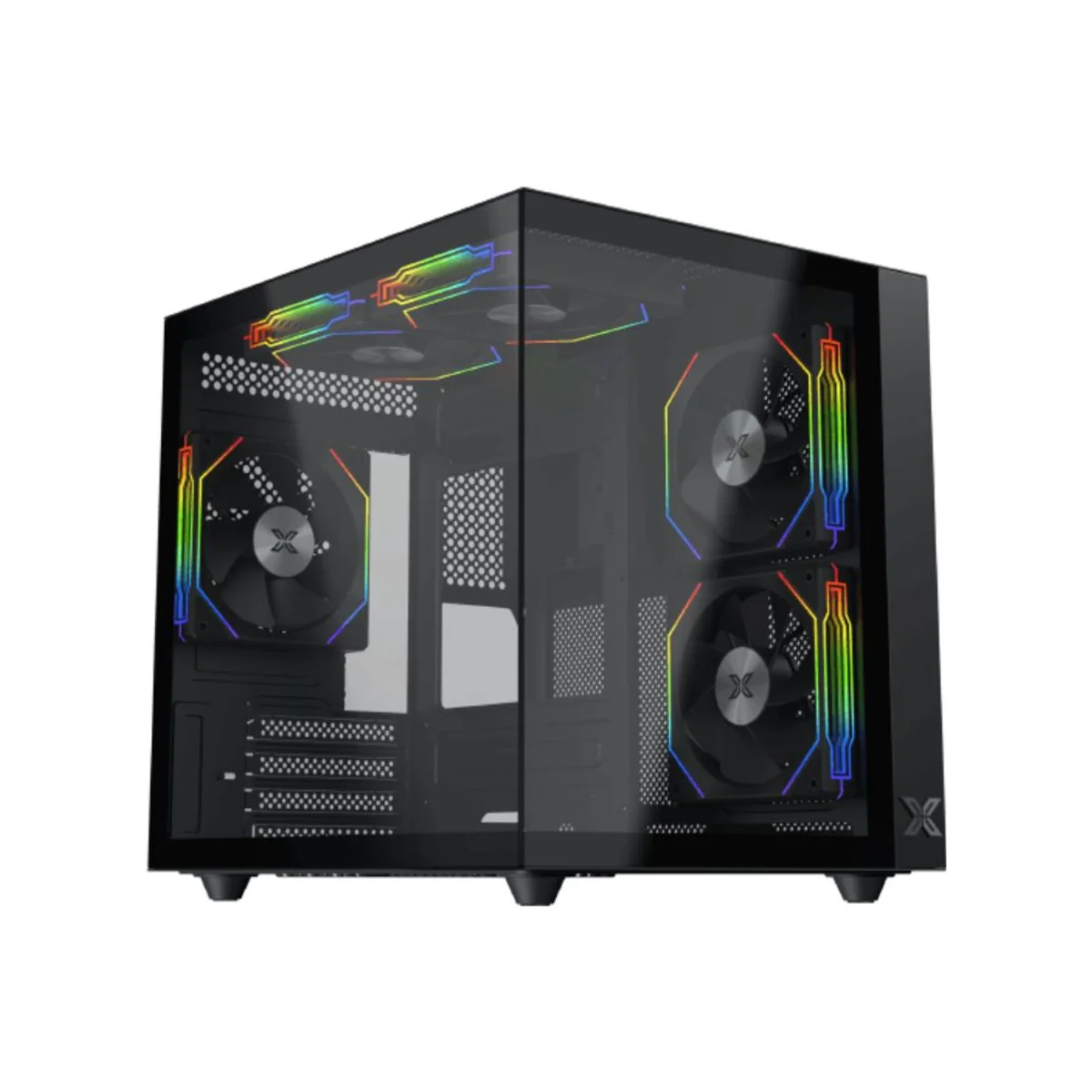Xigmatek Aqua M Lite Tempered Glass Micro-ATX Gaming Case - Black - EN44410