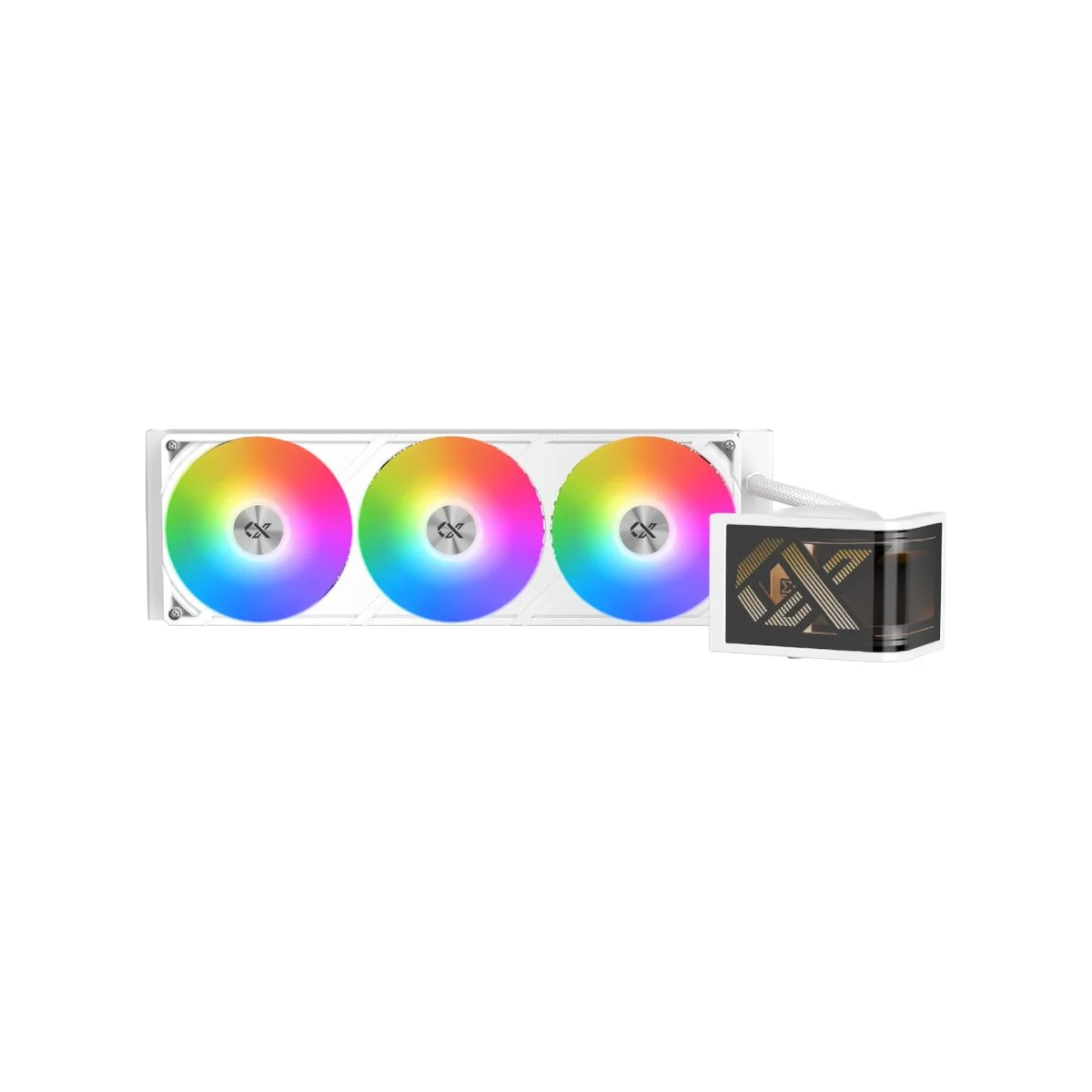 XIGMATEK Connect Ultra 360 ARGB AIO CPU Liquid Cooler - White (6.8" AMOLED, Full HD+, LGA 1700, AM5) - EN48388 view 2