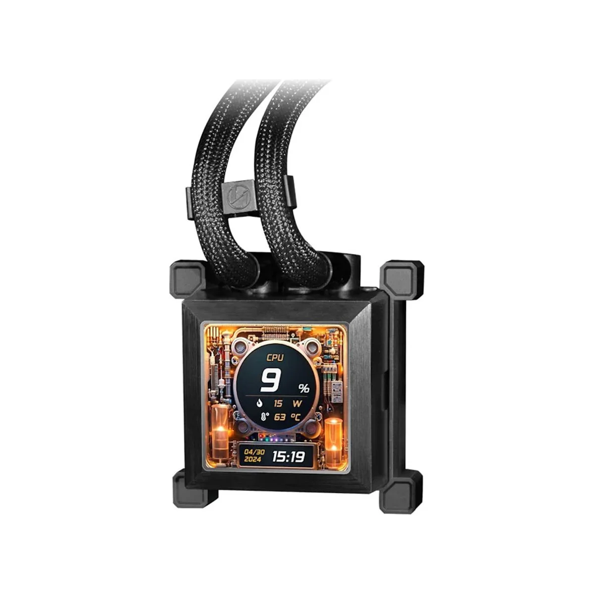 Lian Li Hydroshift LCD AIO 360S IPS LCD CPU Liquid Cooler - Black (360mm Radiator, IPS LCD Display, FDB Fans) - GHSLCD36SB view 3