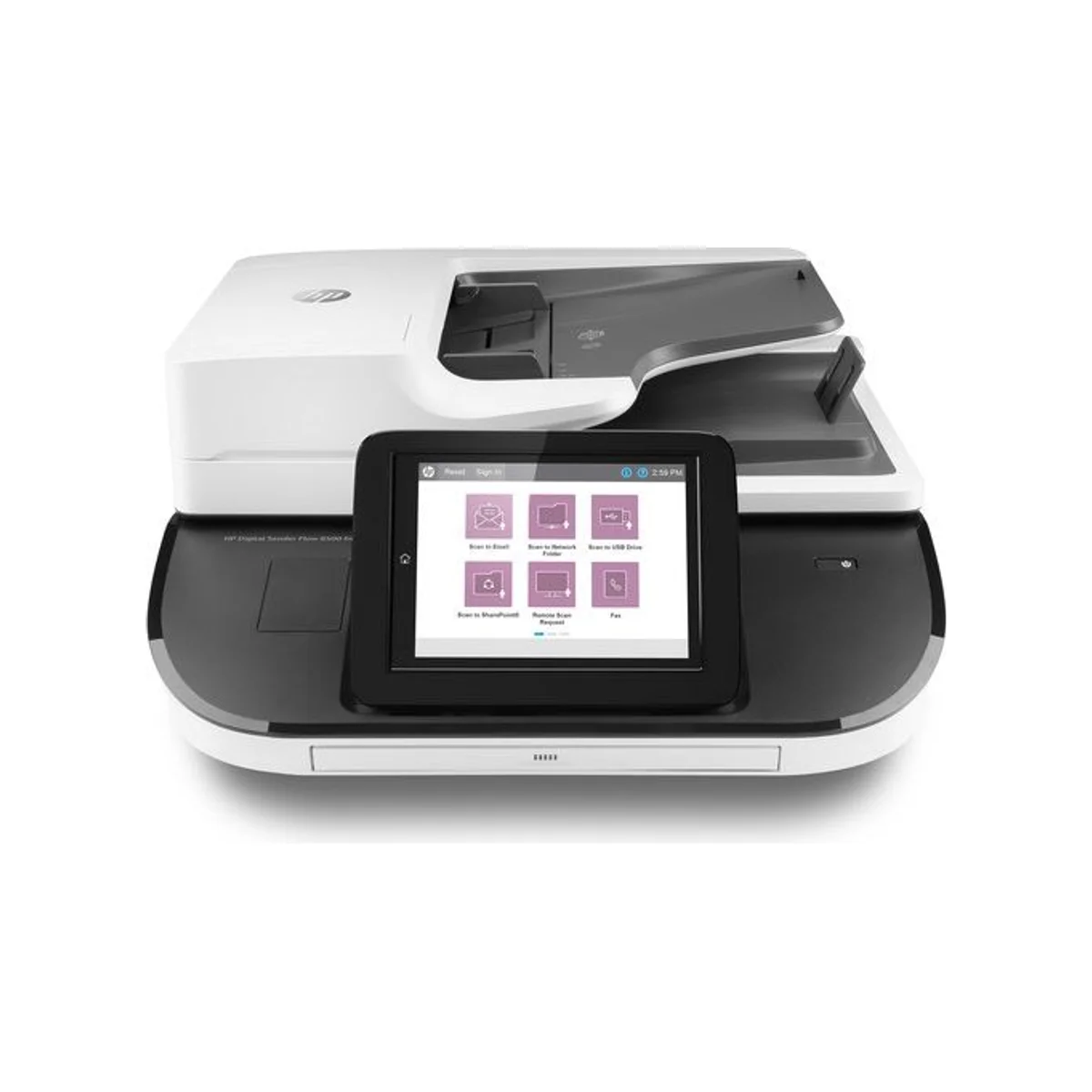 HP Digital Sender Flow 8500 fn2 Document Capture Workstation - White | Document Scanner (600 dpi, 100 ppm, 200 ipm, 24-bit) - L2762A view 2
