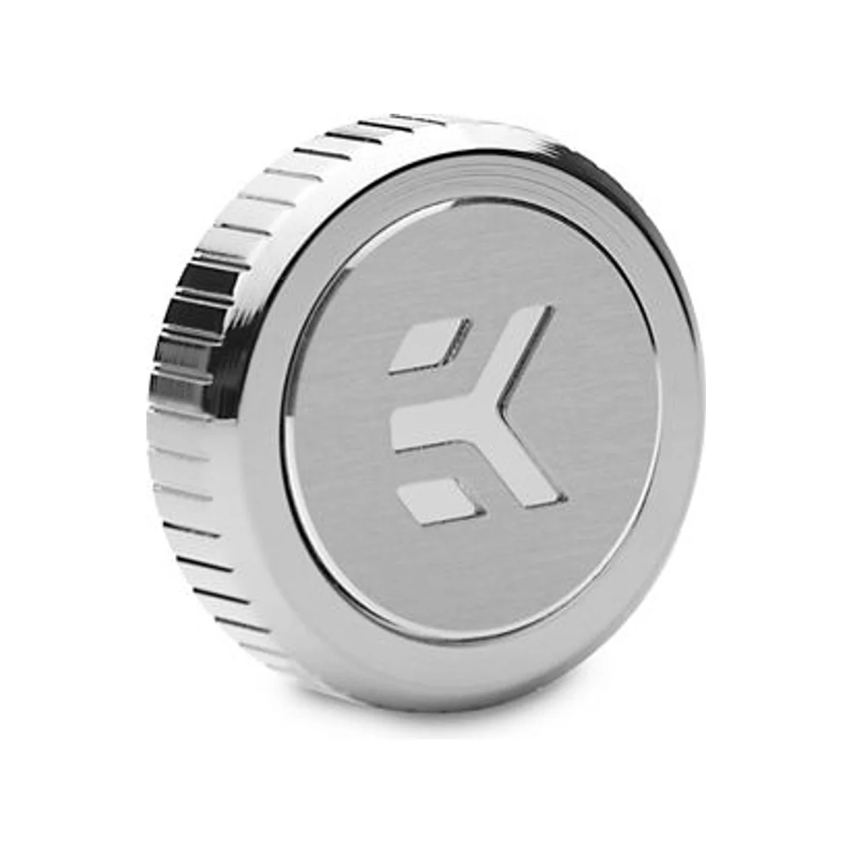 EKWB EK-Quantum Torque Plug w/Badge - Nickel (G 1/4" Thread, 4.5mm Thread Length, 23mm Diameter) - 3831109826270