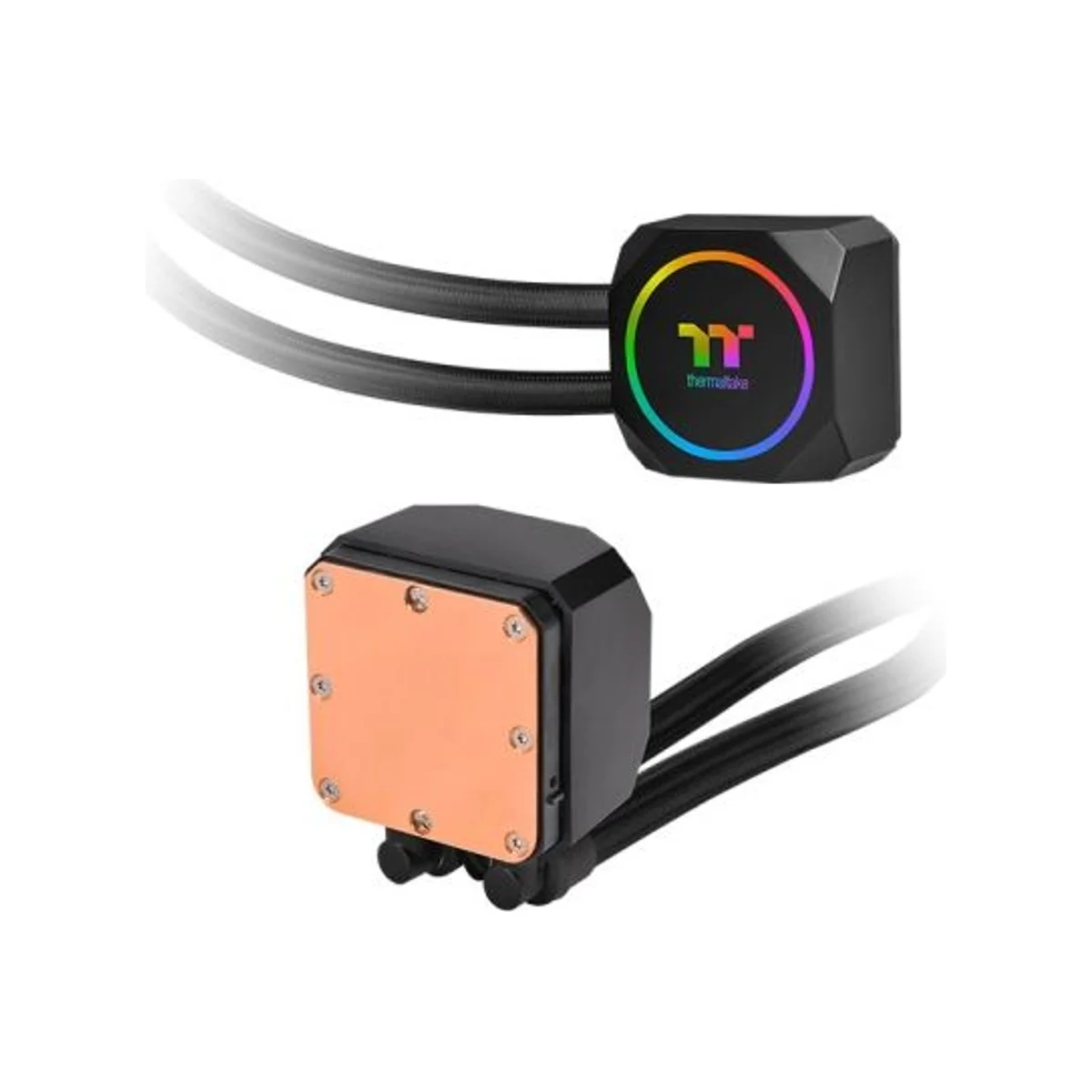 THERMALTAKE TH420 ARGB Sync AIO CPU Liquid Cooler (420mm, 3x 140mm ARGB Fans, Copper Base) - CL-W367-PL14SW-A view 2