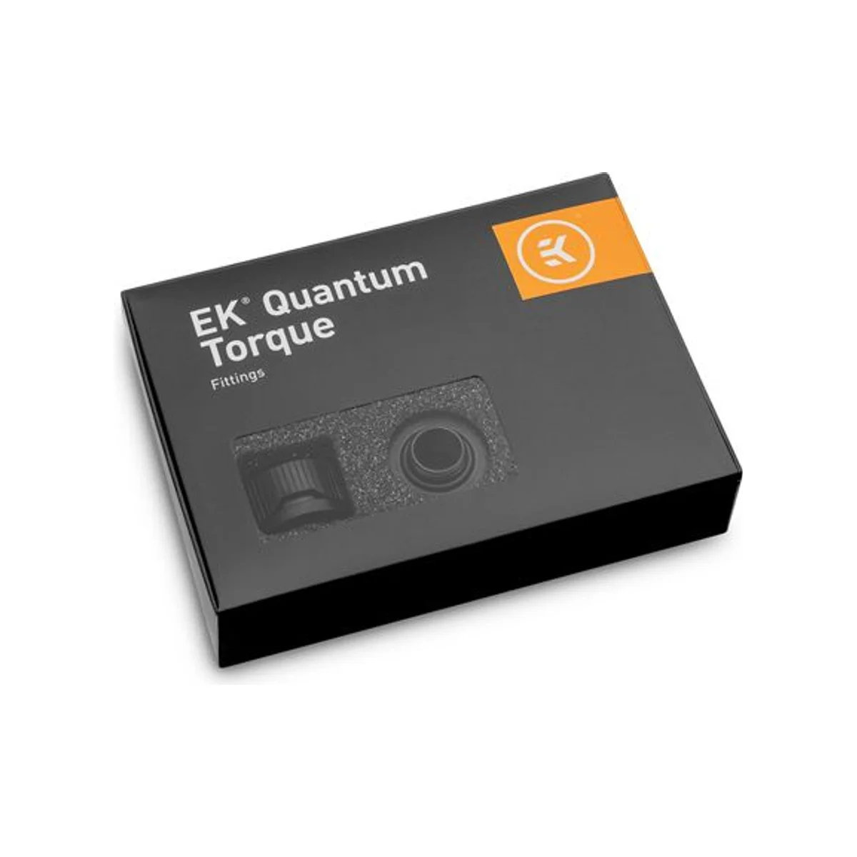 EKWB EK-Quantum Torque 6-Pack HDC 16 - Black (16mm Hard-Tube Compression Fittings, Satin Black) - 3831109824467