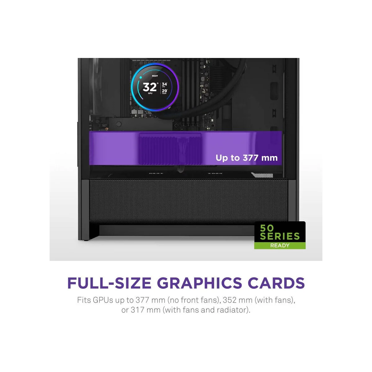 NZXT H3 Flow (2025) Micro-ATX Mid Tower Case - All Black - CC-H31FB-01 view 3