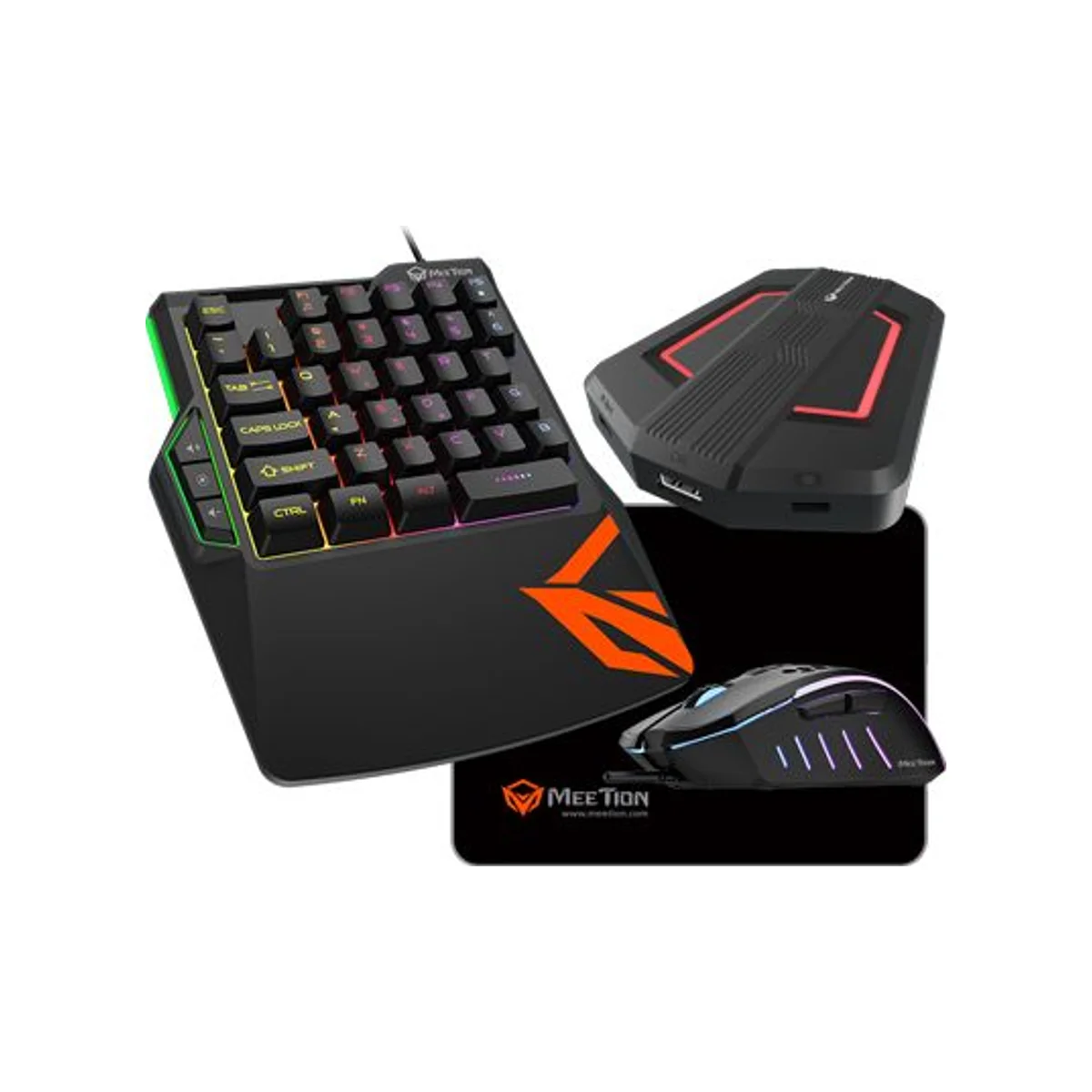 Meetion Gaming Kit Console Keyboard and Mouse Bundle Converter (RGB, Multi-Platform) - MT-CO015