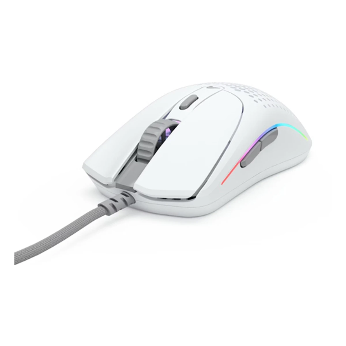 Glorious Model O 2 RGB Wired Optical Gaming Mouse - Matte White (Lightweight, 80M Click Switches, BAMF 2.0 Sensor, 650 IPS) - GLO-MS-OV2-MW view 3