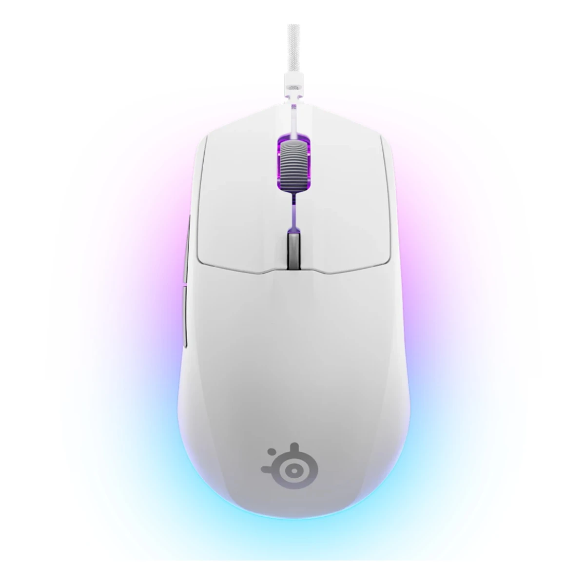 SteelSeries Rival 3 Gen 2 Wired Gaming Mouse - White (TrueMove Core, 8500 DPI, Lightweight, 6 Buttons) - 62516