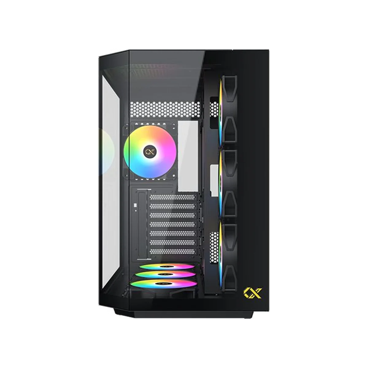 Xigmatek CUBI II Tempered Glass Mid-Tower Gaming Case - Black - EN45486 view 3