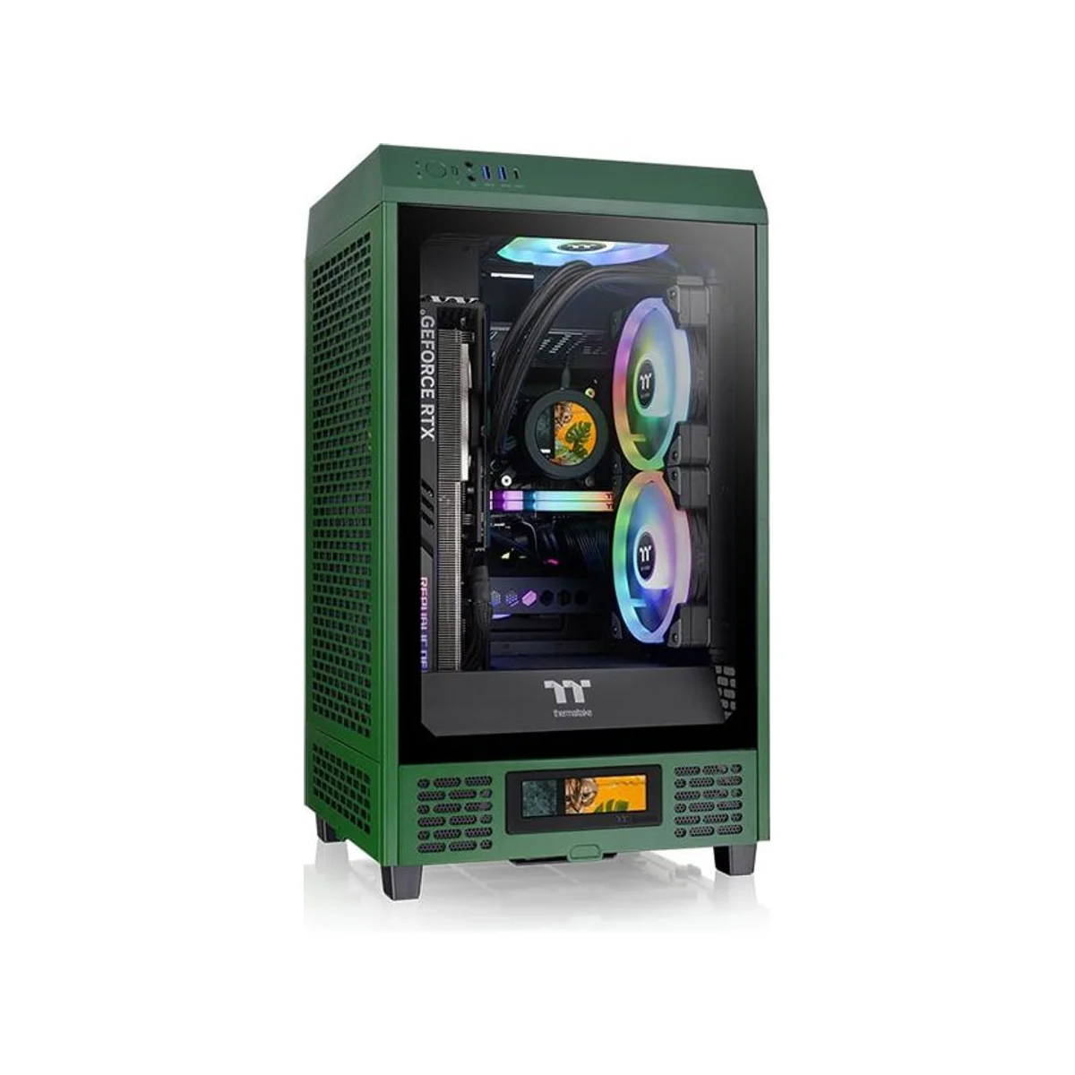 Thermaltake The Tower 200 Racing Mini-ITX Gaming Case - Green - CA-1X9-00SCWN-00