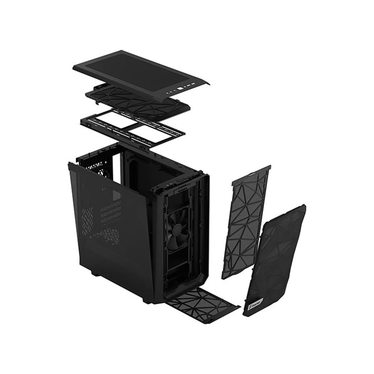 Fractal Meshify 2 Mini Black TG Dark Tint Micro ATX Mid Tower Case (mATX, Dark Tint Glass, High Airflow) - FD-C-MES2M-01 view 13