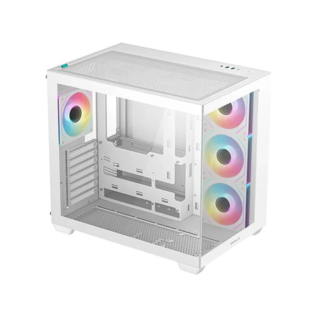 DeepCool CG530 4F Tempered Glass Mid-Tower Gaming Case - White - R-CG530-WHADA4-G-1 view 2