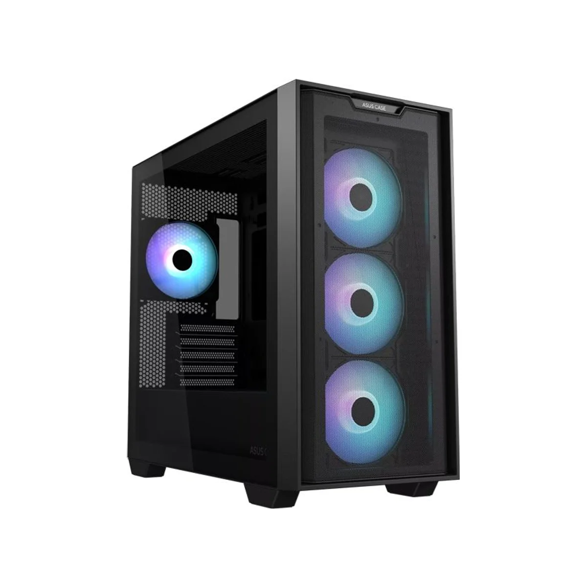 ASUS A21 Plus ARGB Micro-ATX Case - Black - 90DC00H0-B19000