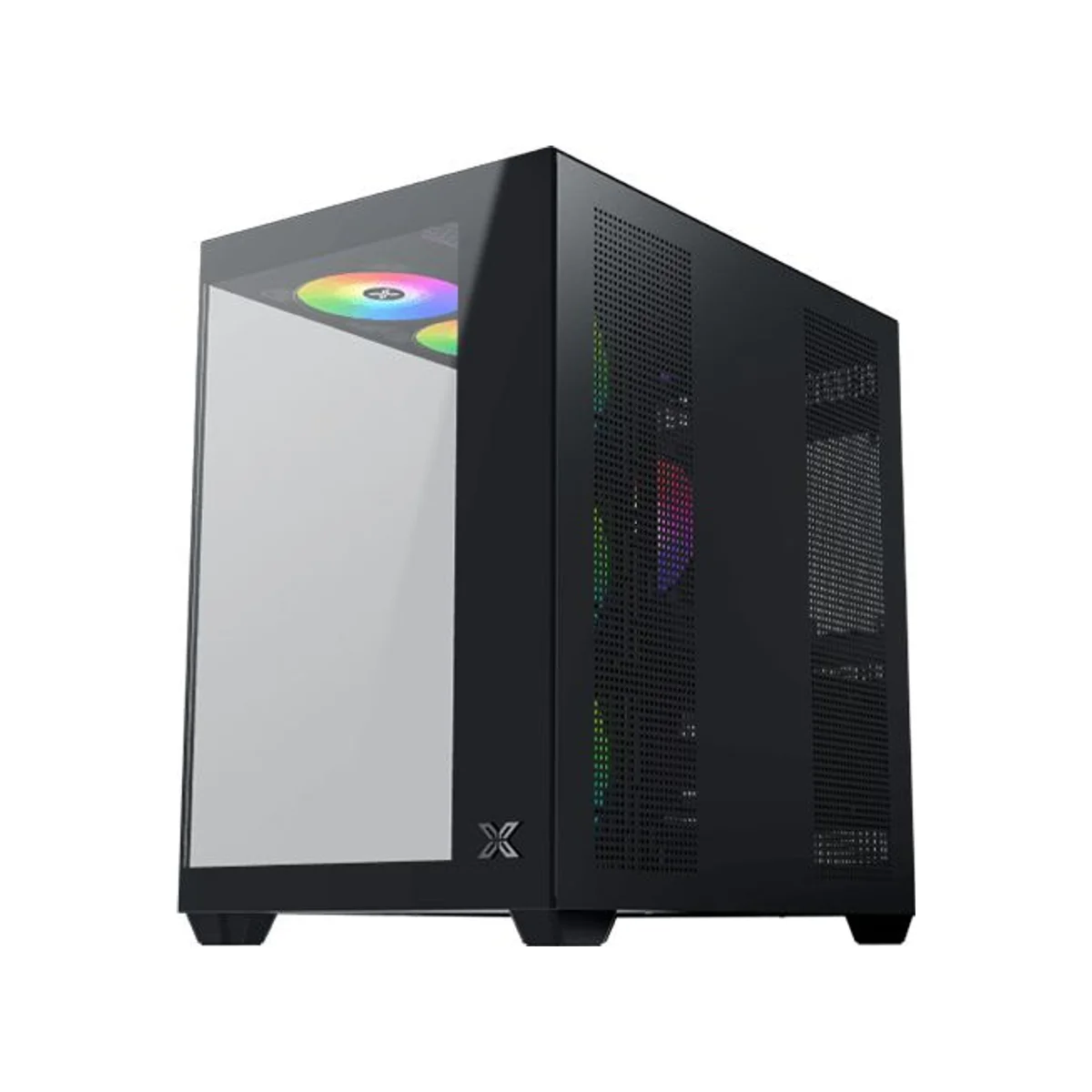 Xigmatek Aqua V Air Tempered Glass ARGB Mid-Tower Gaming Case - Black - EN45820 view 4
