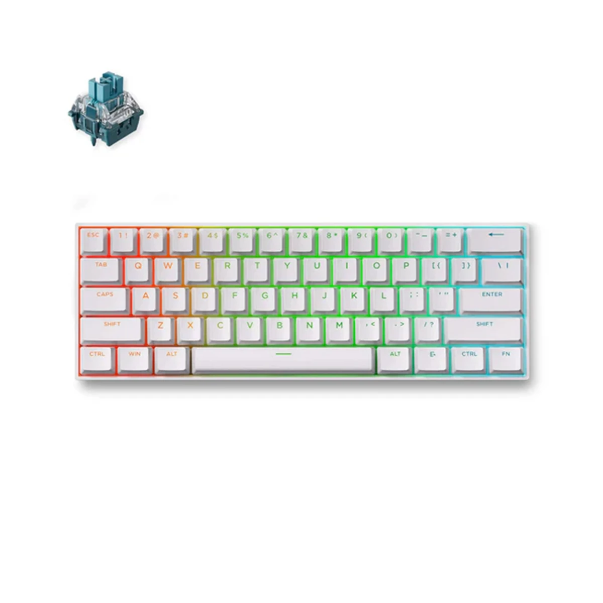 MCHOSE Ace 60 Hall Effect Magnetic Switch Gaming Keyboard - White | Ace60-7A