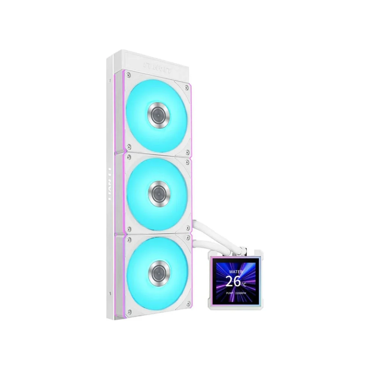 Lian Li HydroShift II LCD-S 360CL AIO RGB LCD Display CPU Liquid Cooler - White - G89.GHS2LCDS36CW.00
