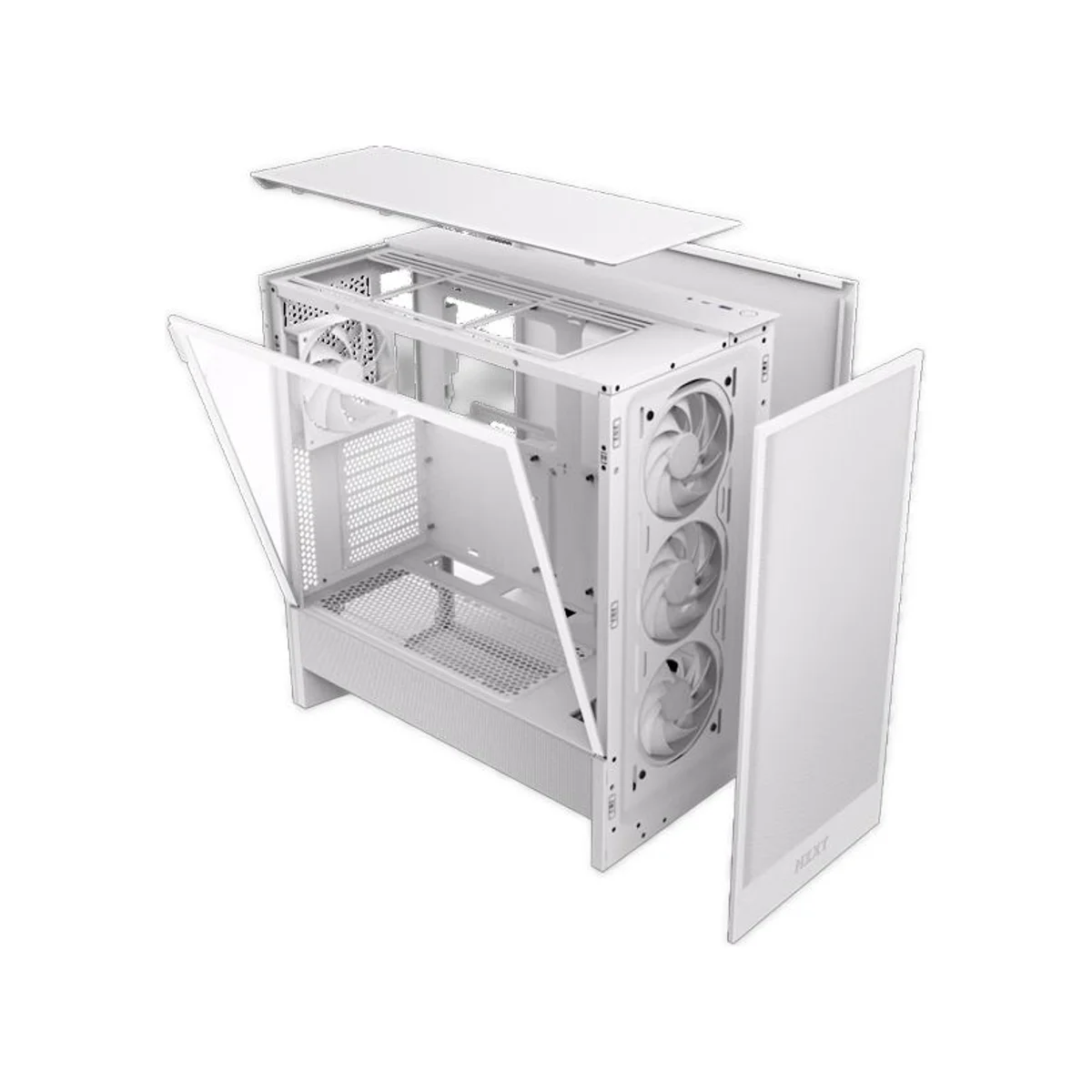 NZXT H5 Flow RGB ATX Compact Mid Tower Airflow Gaming Case – White - CC-H52FW-R1 view 4
